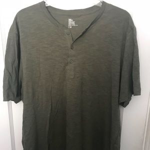 Mens Green Henley